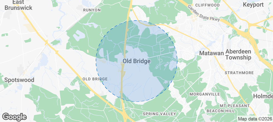Old Bridge Township Airbnb map